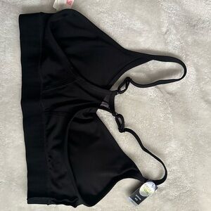 Victoria's Secret Black Strappy MEDIUM DD Love Cloud Ruched Sport Bra
